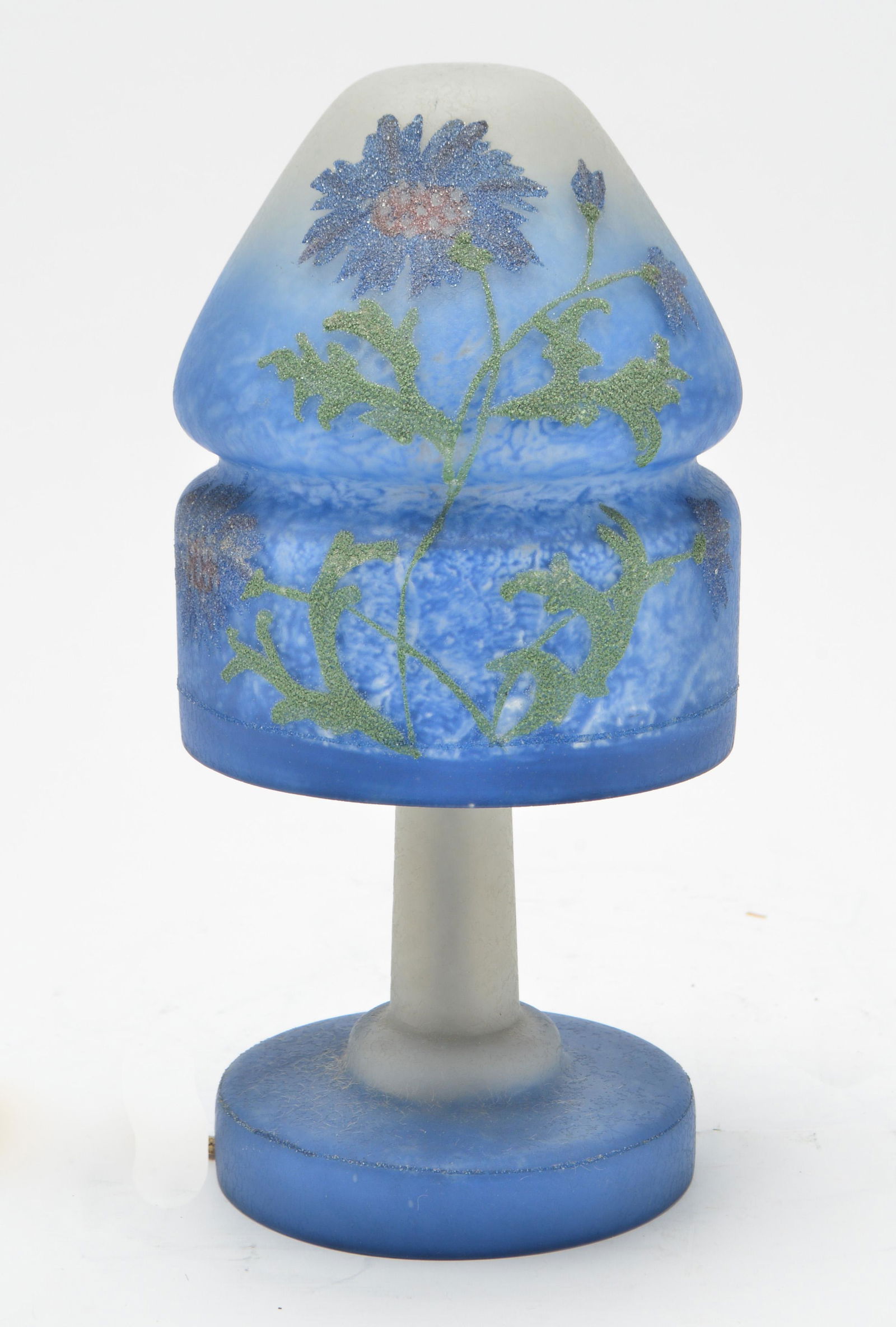 Pairpoint Reverse-Painted Glass Blue Fairy Lamp (1 of 5)