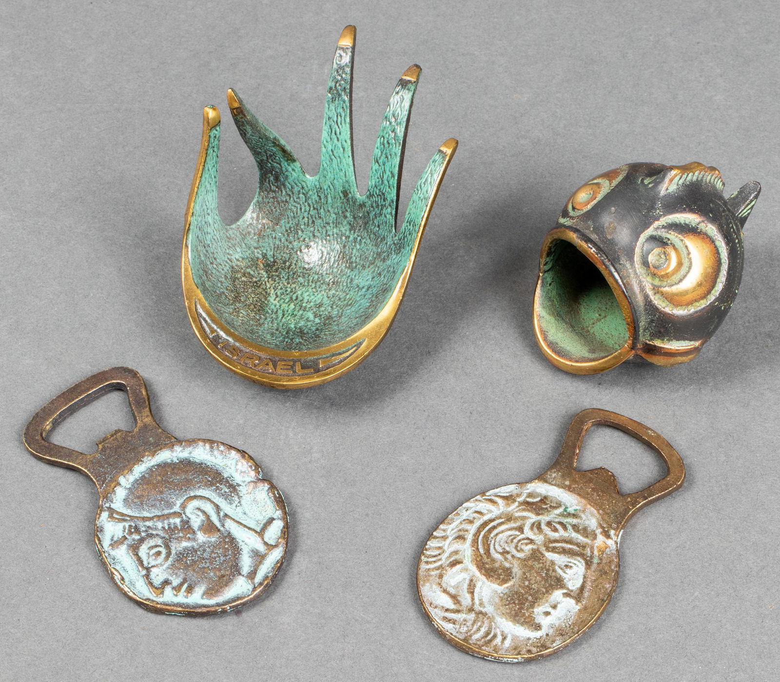 Judaica Metal Accessories incl. Ring Dish, 4 Pcs (1 of 6)