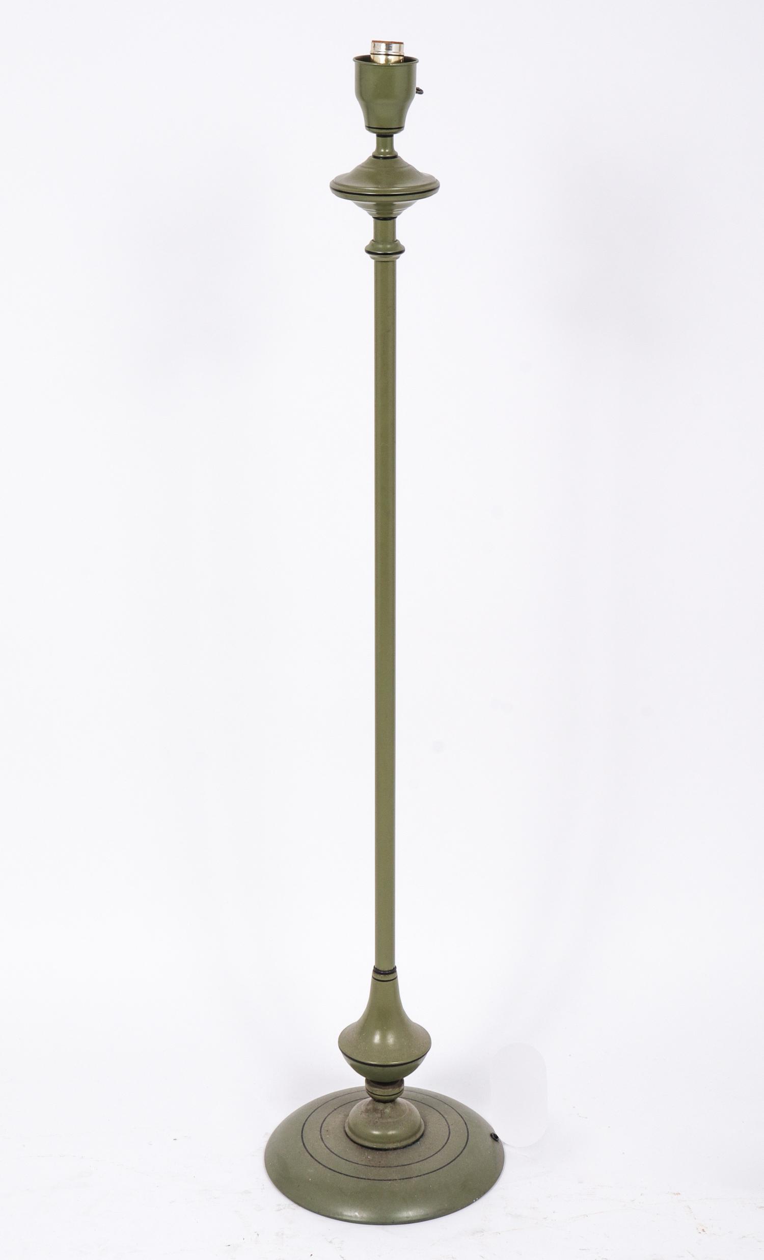 Mid-Century Green Toleware Floor Lamp (1 of 2)