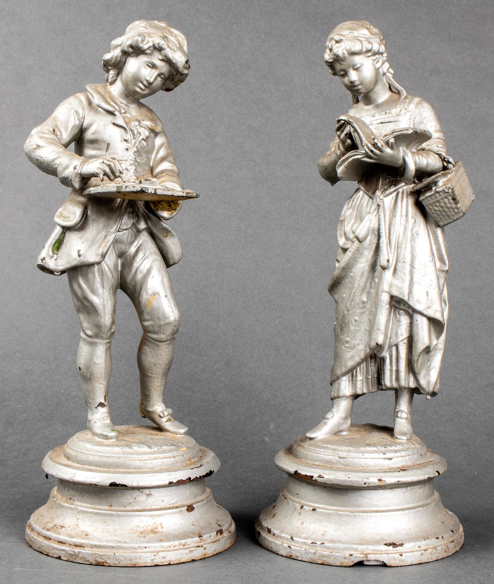 Cast Metal Figural Sculptures, 2 (1 of 6)