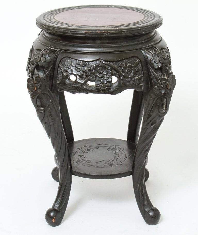 Art Nouveau Style Japanese-Export Wood Side Table (1 of 4)