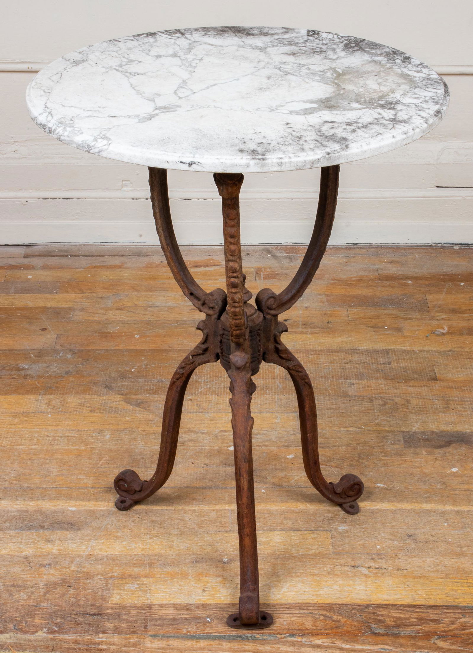 Cast Iron And Marble Bistro Table (1 of 5)