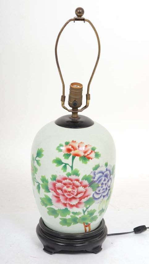 Art Deco Porcelain Ginger Jar Lamp (1 of 4)