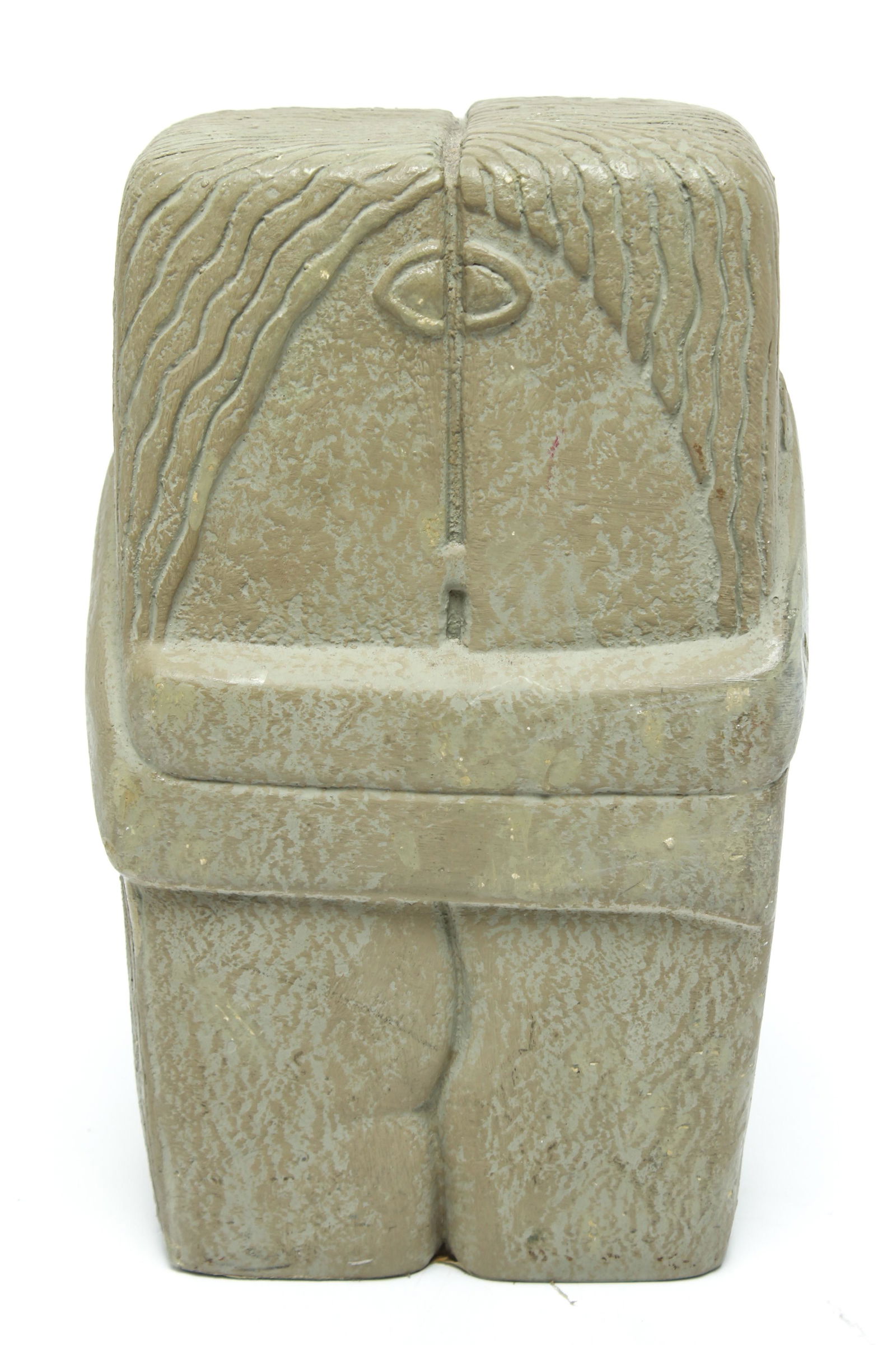 After Constantin Brancusi "The Kiss" Composite: After Constantin Brancusi (1876-1957) "The Kiss," replica from the Philadelphia Museum of Art, composite, marked: "ARS / PMA (c) / 98." 9" H x 5.5" W x 4" D.