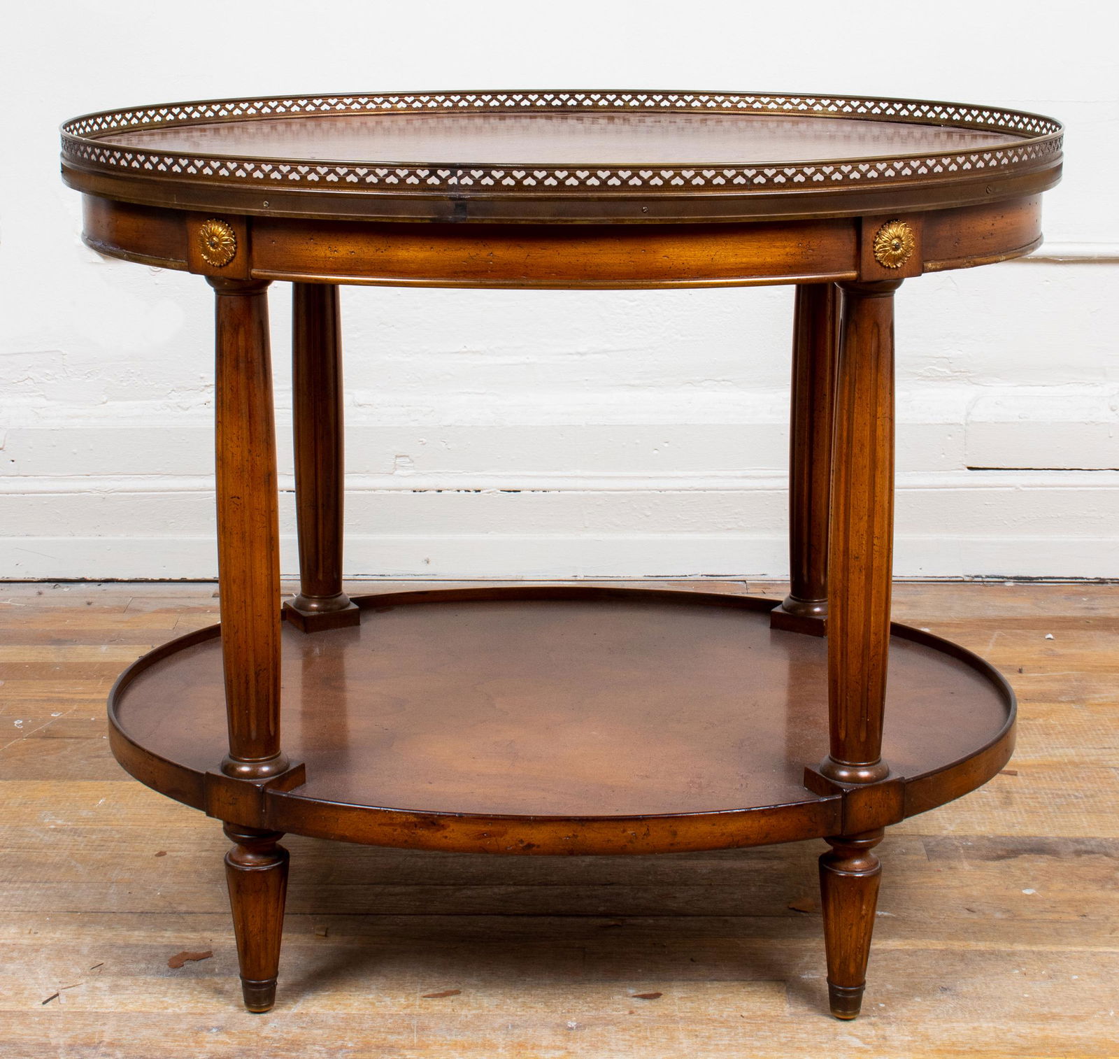 Louis XVI Style Gilt Metal Mounted Tea Table (1 of 6)