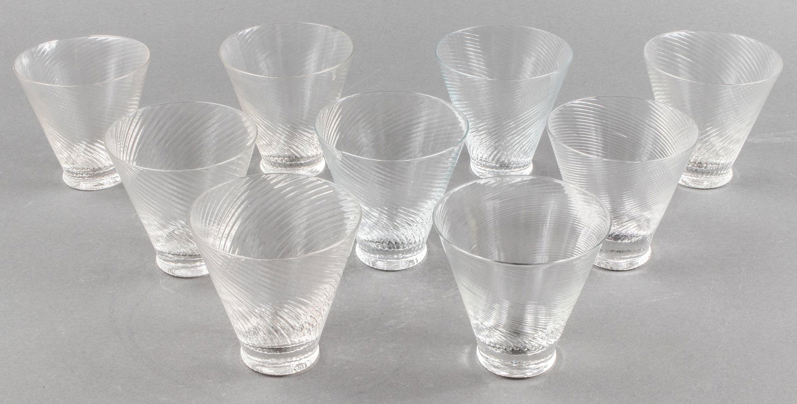 Mid Century Modern Cone-Shape Glass Tumblers, 9 (1 of 3)