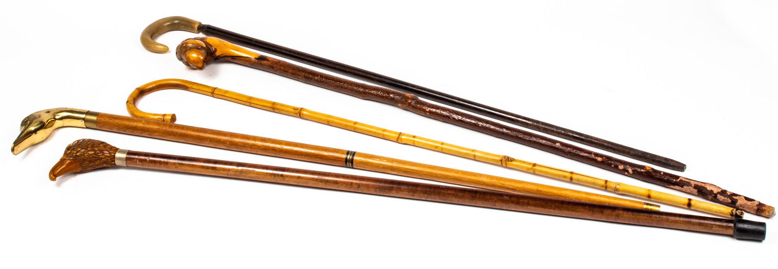 Group Of Crook And Bird Walking Sticks / Canes, 5 (1 of 7)