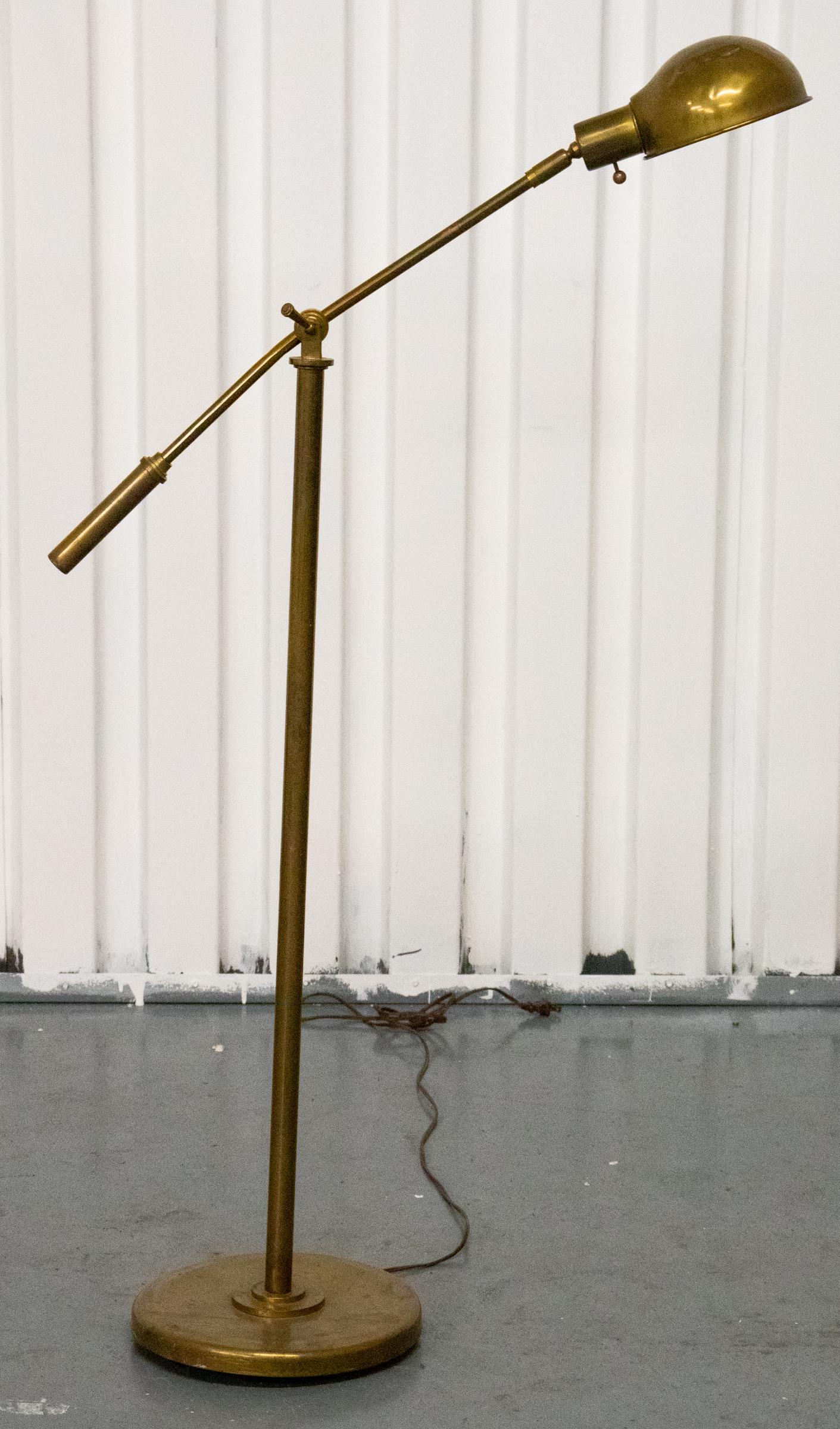 Mid-Century Modern Adjustable Brass Floor Lamp (1 of 5)