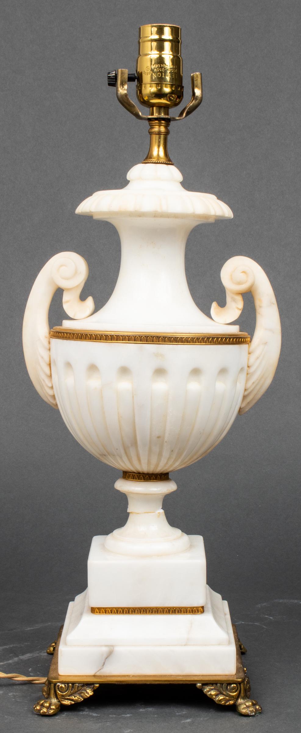 Neoclassical Manner Marble & Alabaster Lamp (1 of 5)