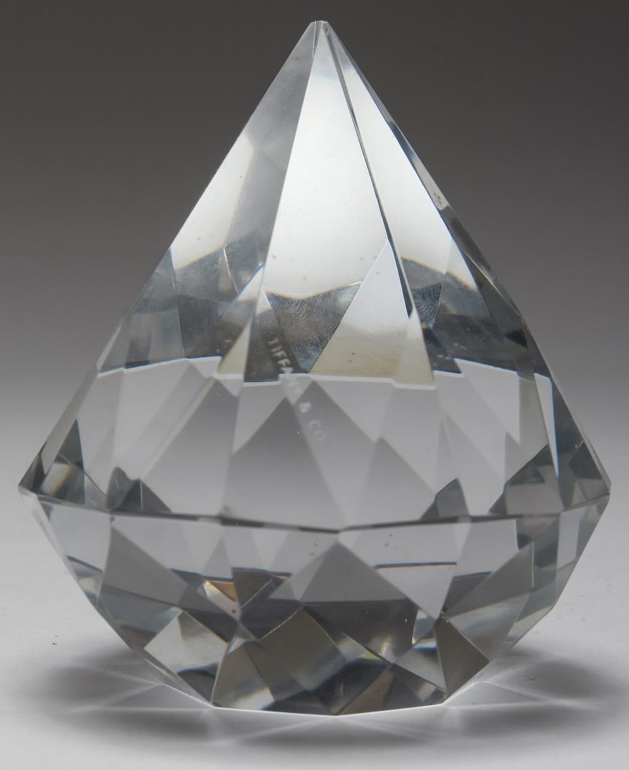 Tiffany & Co. Diamond-Shaped Crystal Paperweight (1 of 2)