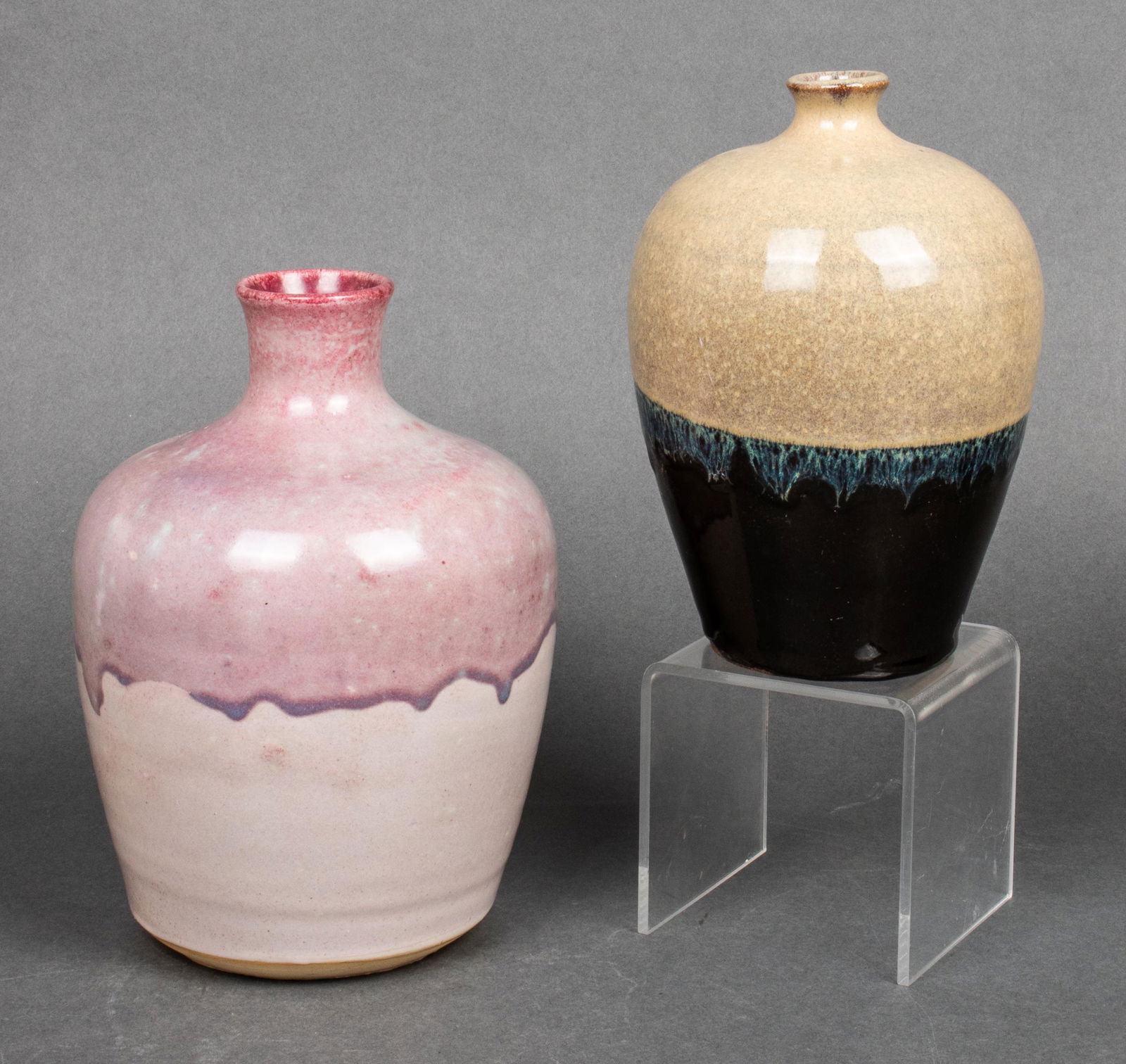 American Studio Ceramic Glazed Vases, Group of 2 (1 of 5)