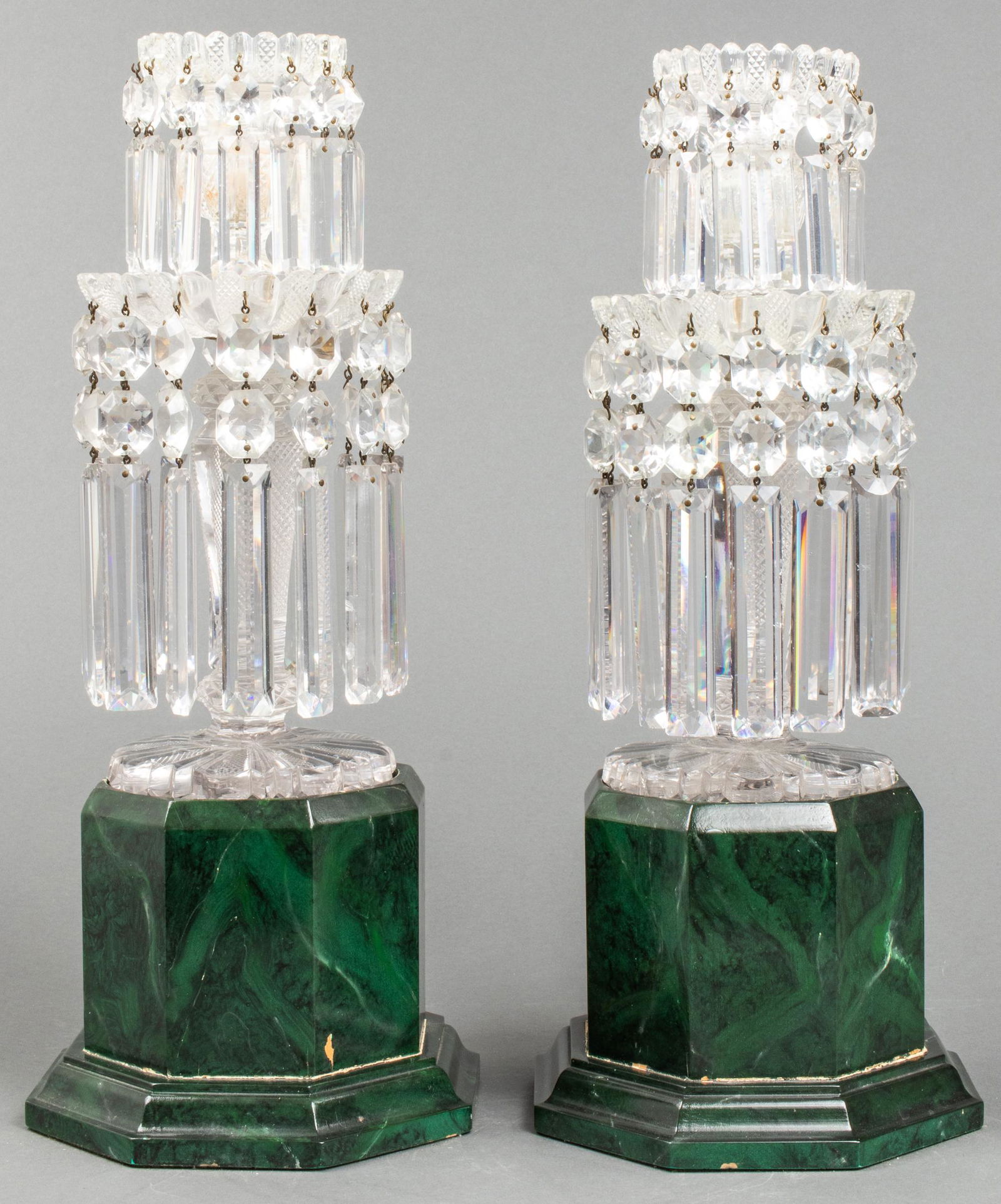 Crystal Candlestick Holder Garniture, Pair (1 of 5)