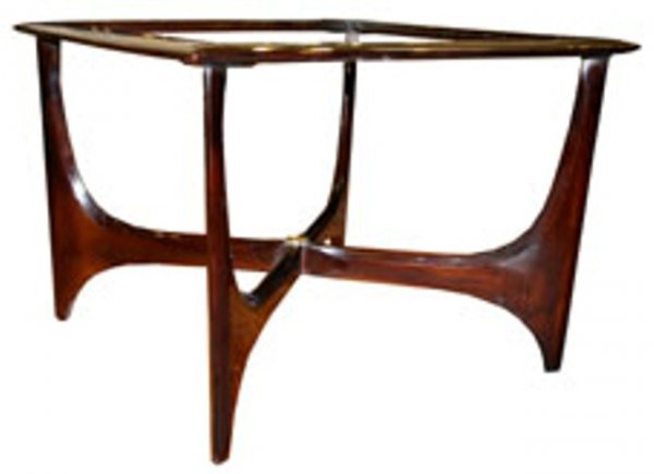 Pair of 1960s Modern Square, Glass-Top Tables