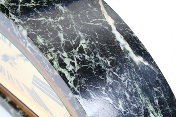 French Marble Art Deco Mantle Clock Circa 1930 - 3