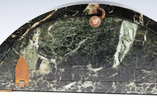 French Marble Art Deco Mantle Clock Circa 1930 - 6