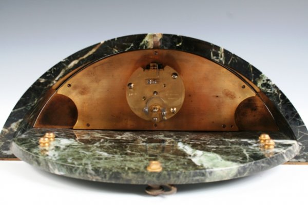 French Marble Art Deco Mantle Clock Circa 1930 - 7