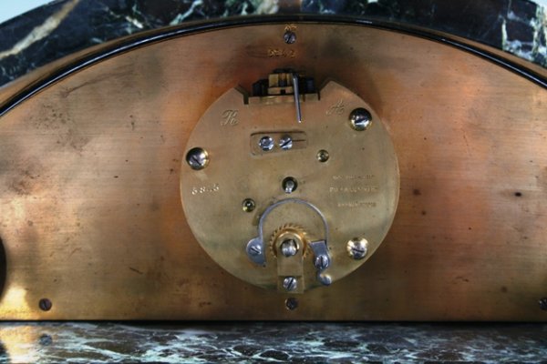 French Marble Art Deco Mantle Clock Circa 1930 - 8