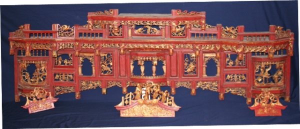 Large Chinese Hand-Carved Wall Decoration - 2