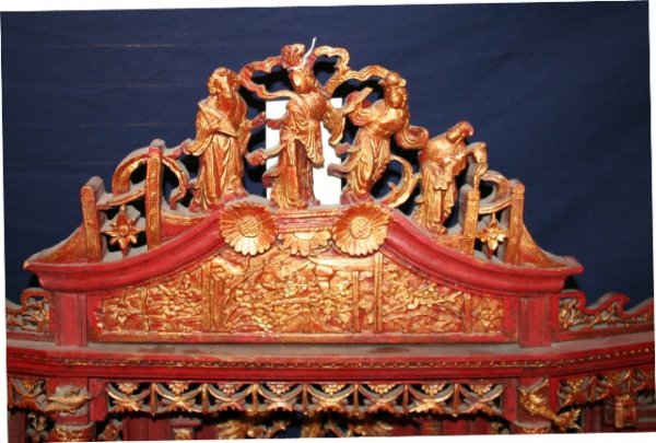 Large Chinese Hand-Carved Wall Decoration - 4