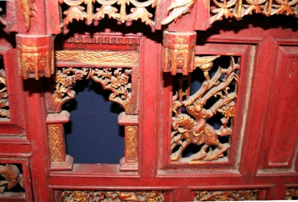 Large Chinese Hand-Carved Wall Decoration - 7