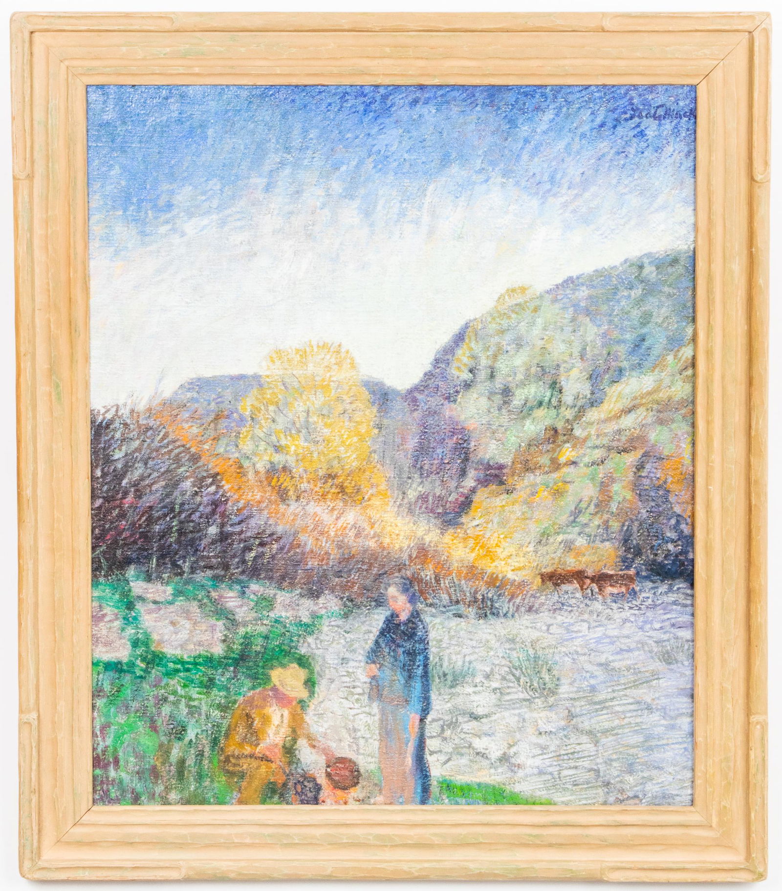 Leal Mack Western Scene Oil on Canvas (1 of 7)