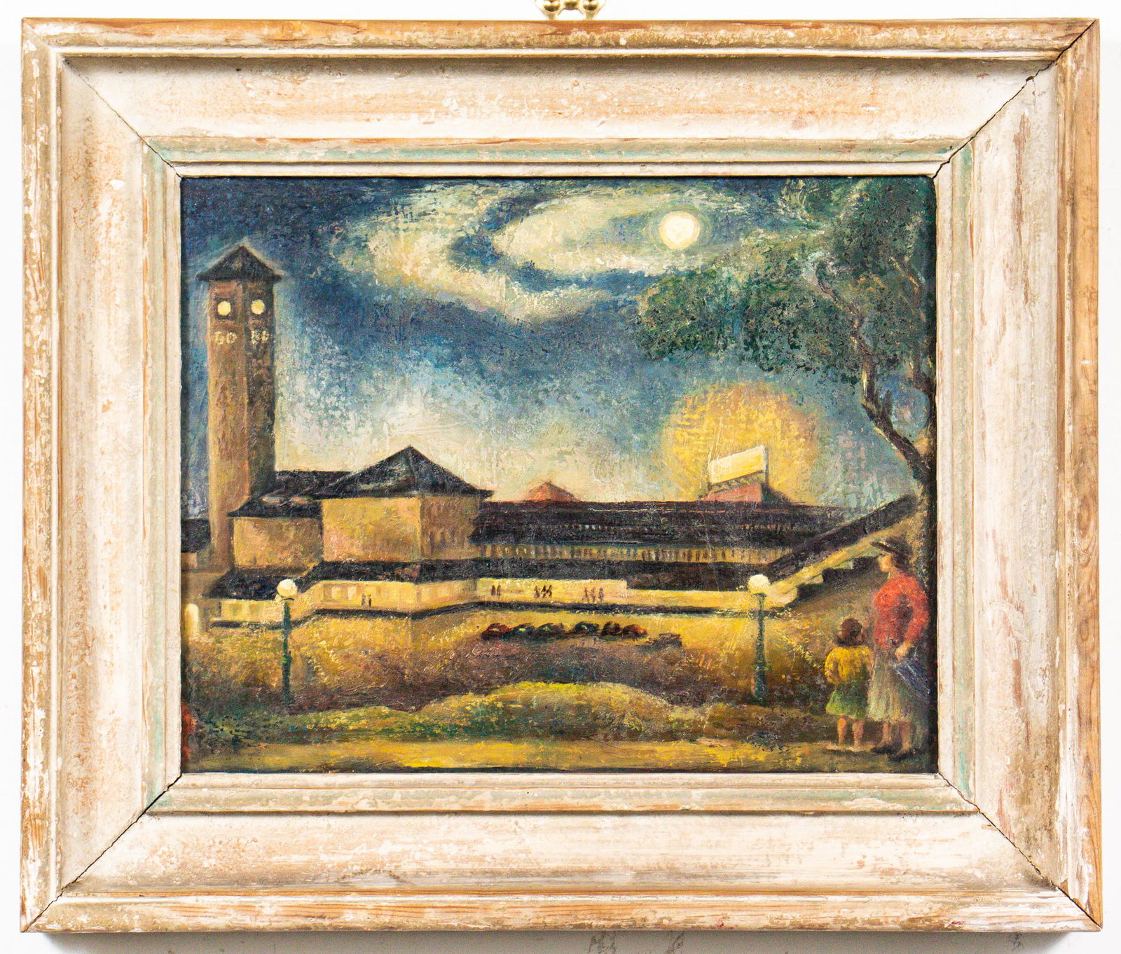 Mary Reina di Crispino "B&O at Night" Oil on Board (1 of 5)