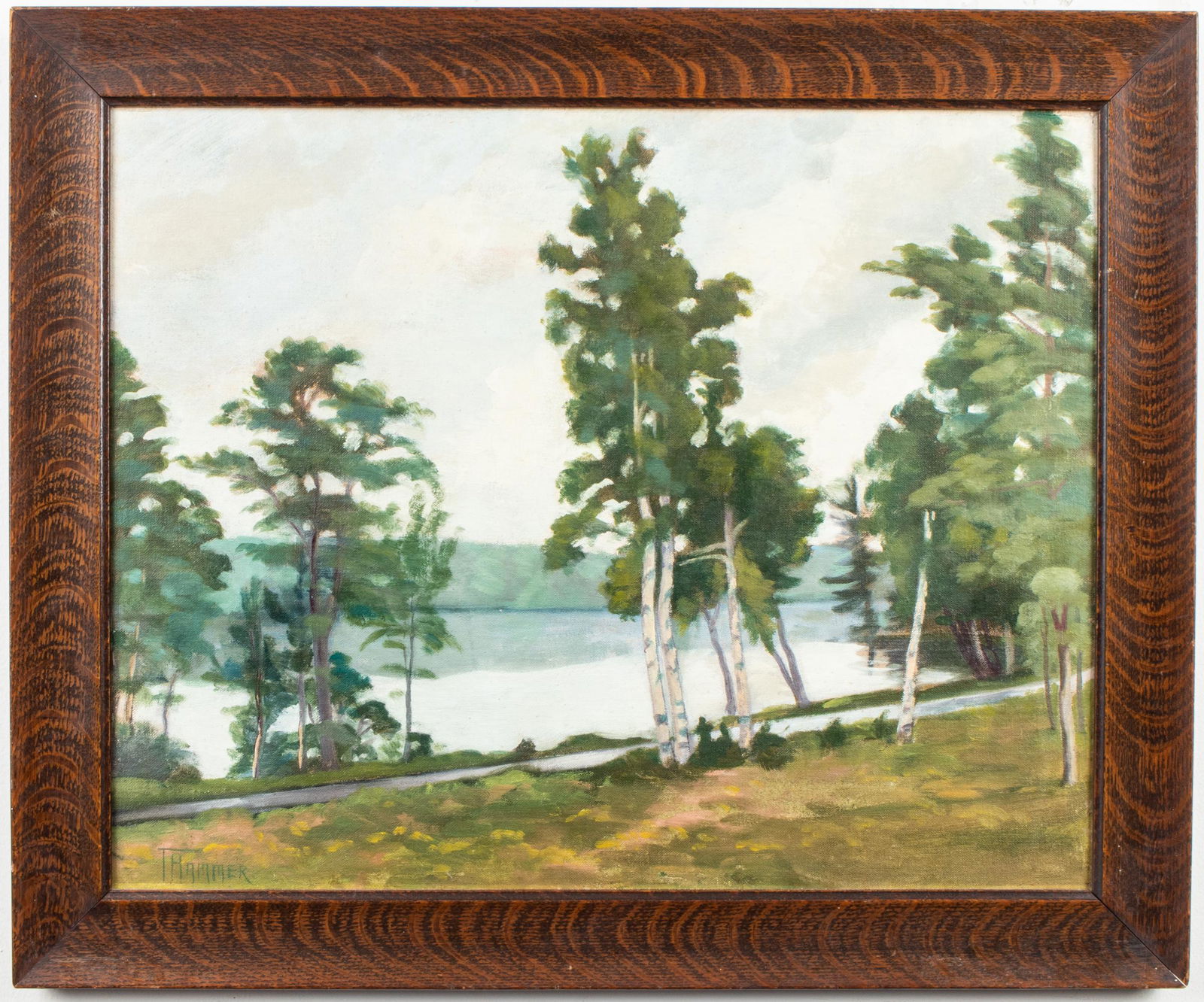 Trygve Hammer "Lake Through The Trees" Oil (1 of 7)