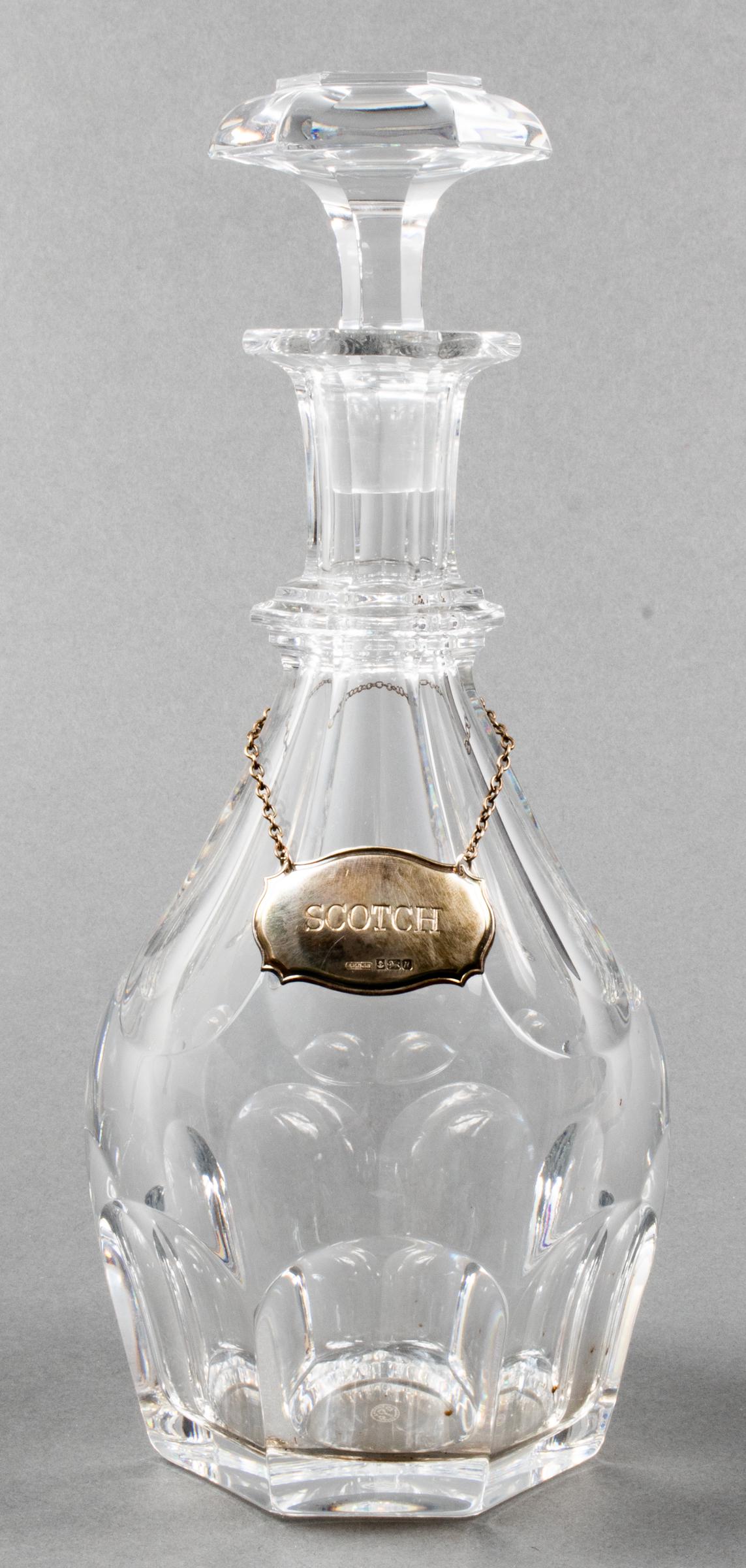 Baccarat Crystal Decanter w Silver Bottle Ticket (1 of 8)