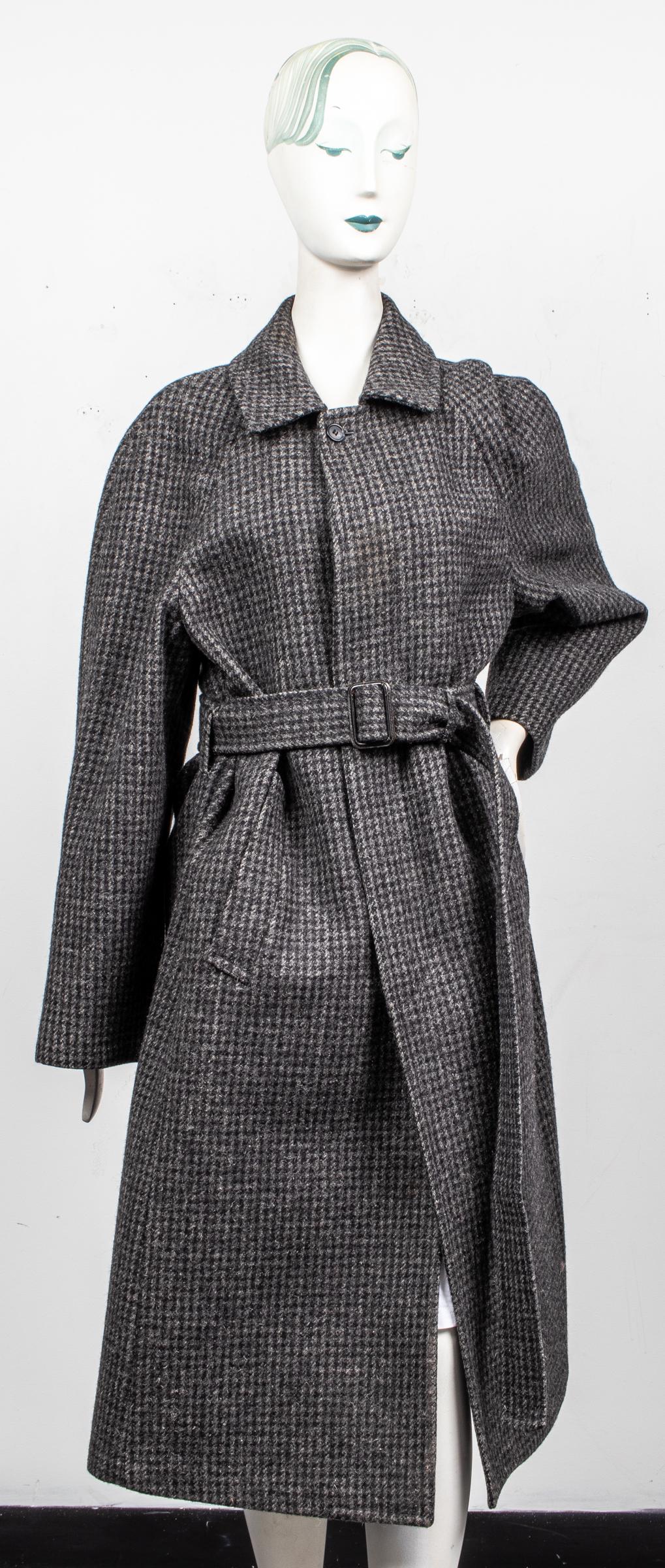 London Fog Wool Houndstooth Long Coat (1 of 8)