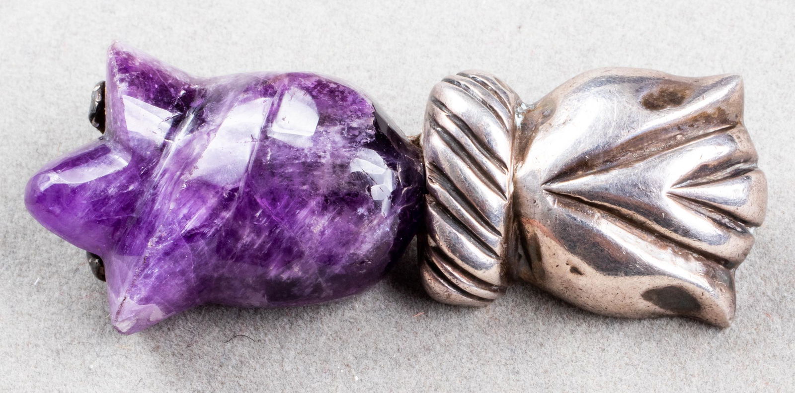 William Spratling Silver Amethyst Rose Brooch/Pin (1 of 5)