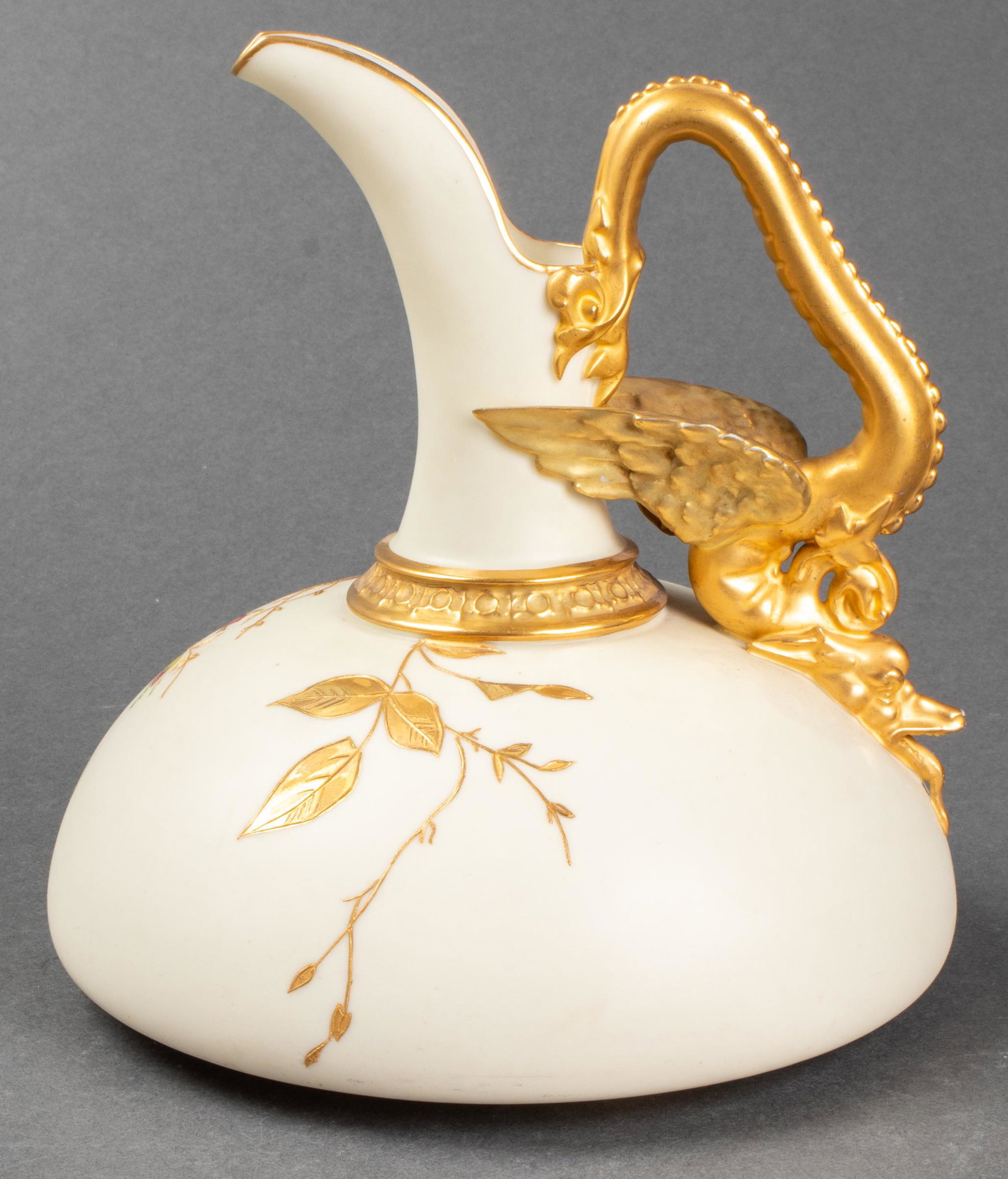 English Royal Worcester Porcelain and Gilt Pitcher (1 of 6)
