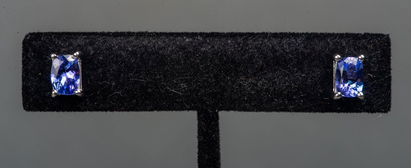 Sterling Silver Cushion -Cut Tanzanite Earrings (1 of 5)