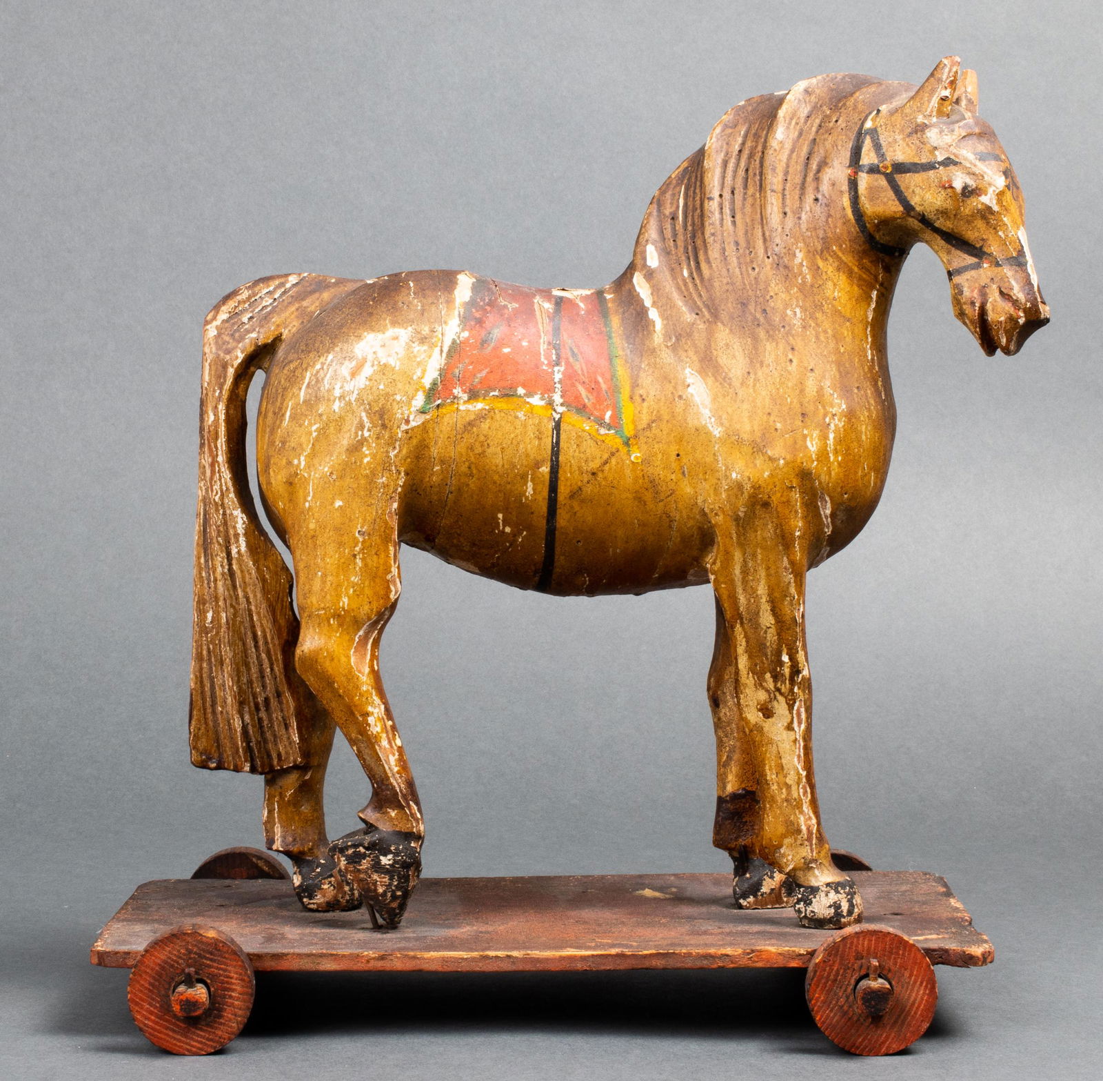 American Folk Art Pull Toy Horse (1 of 12)