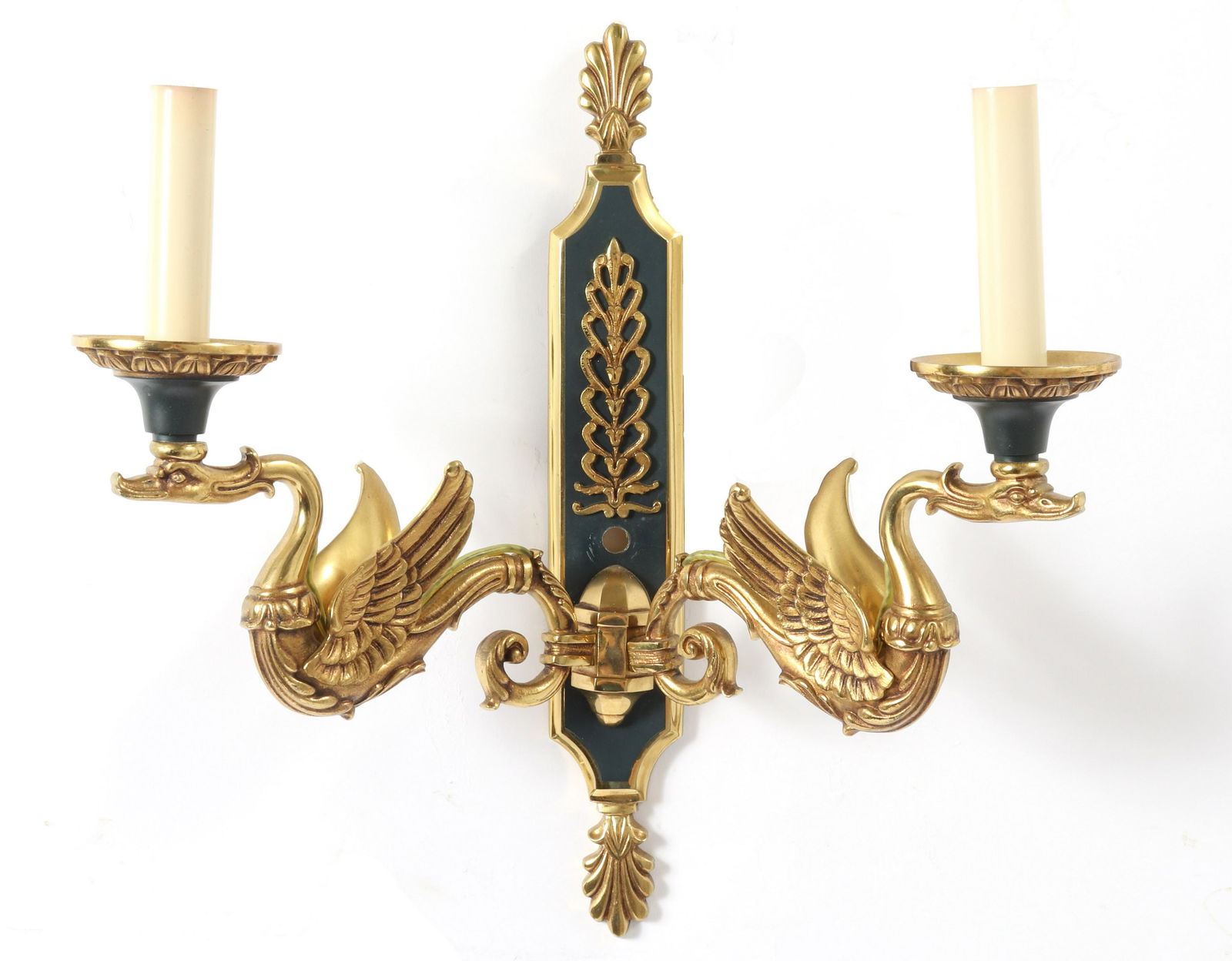 Neoclassical Manner Brass Two-Light Sconce (1 of 3)