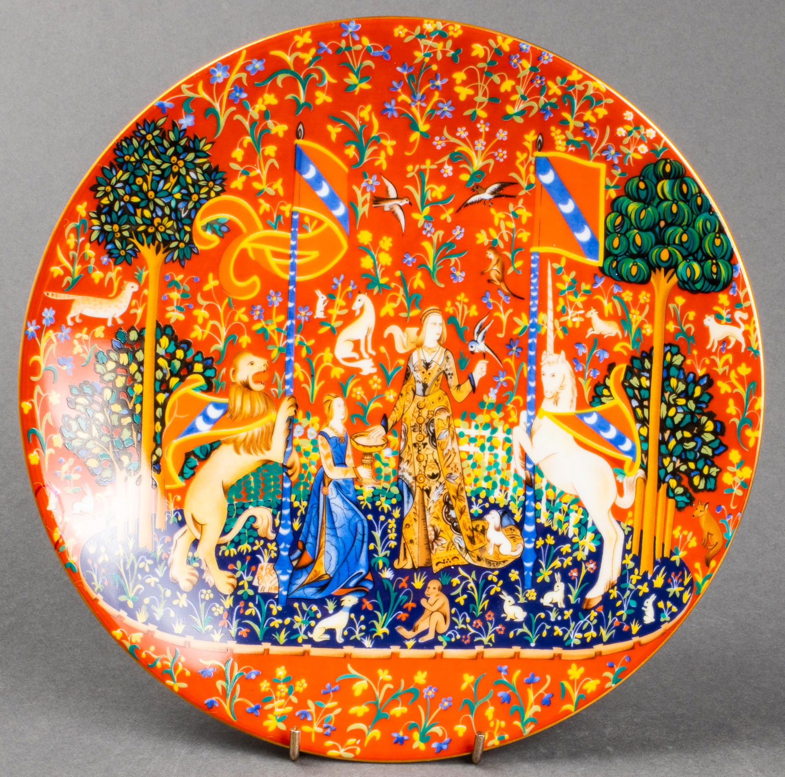 Limoges "The Lady & the Unicorn" Plate, 1982 (1 of 5)