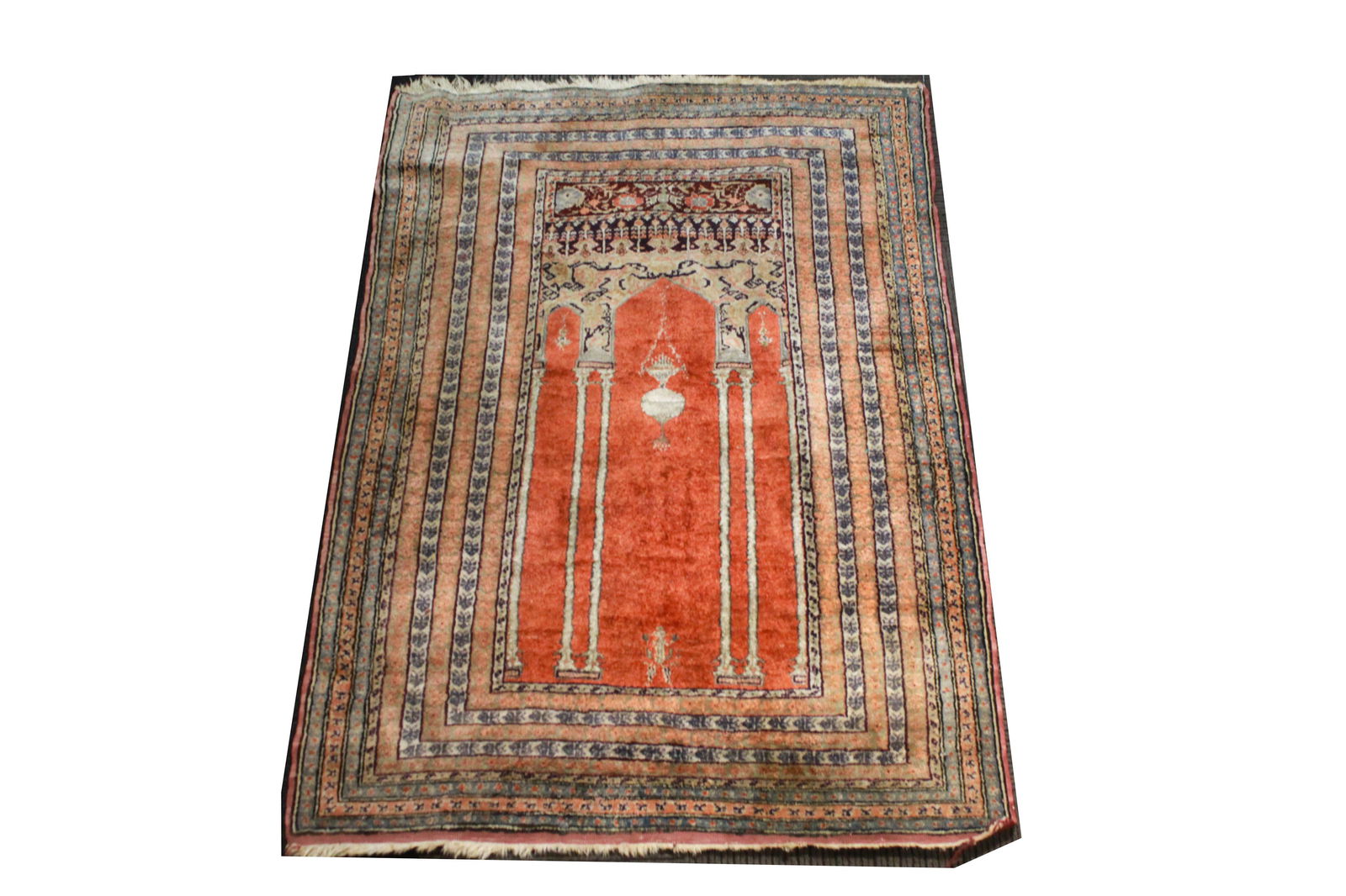 Turkish Silk Lantern Prayer Rug 2' 9" x 4' 6" (1 of 3)
