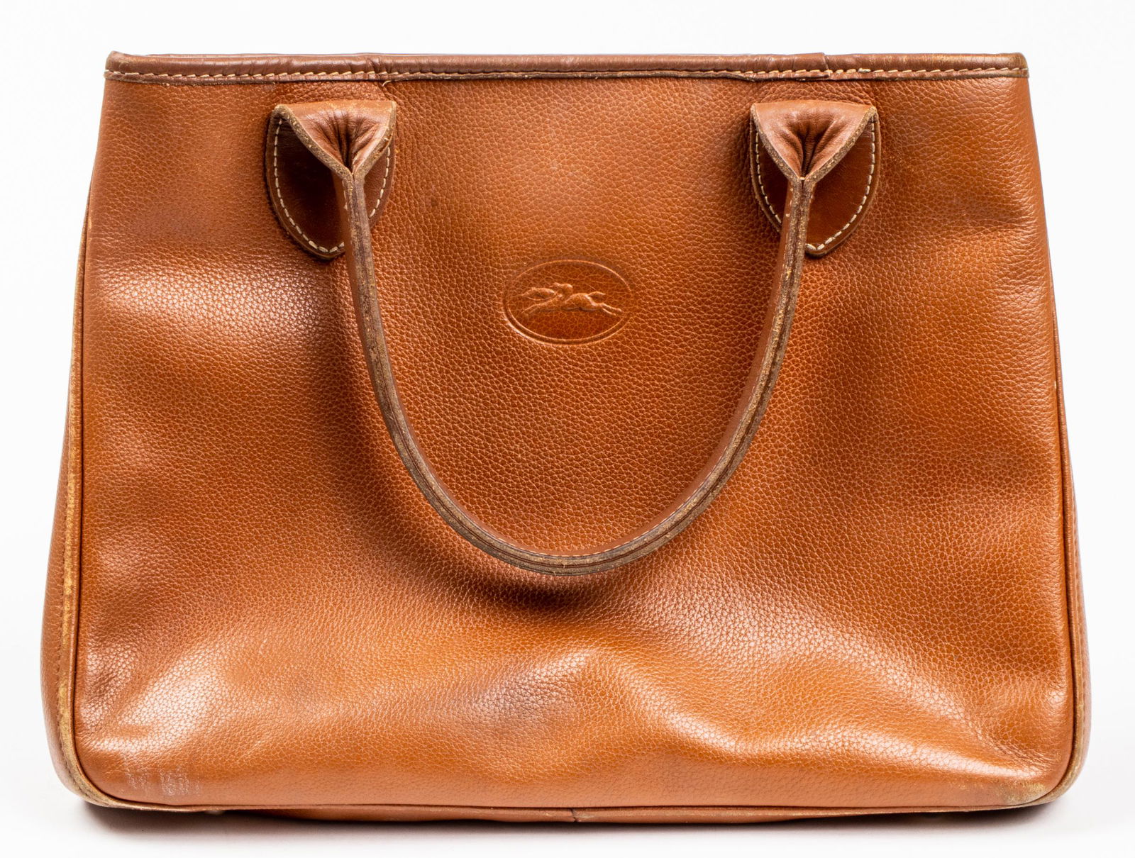Vintage Longchamp Brown Leather Handbag (1 of 6)