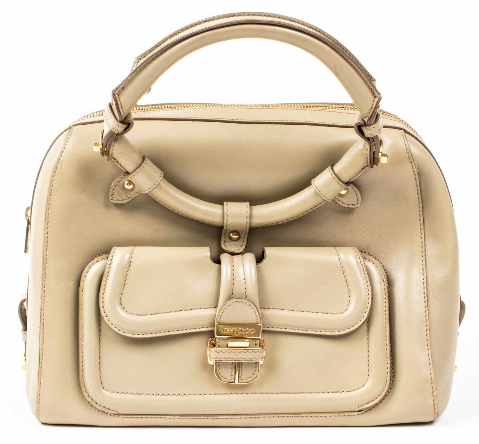 Jimmy Choo Grey Leather Handbag (1 of 6)