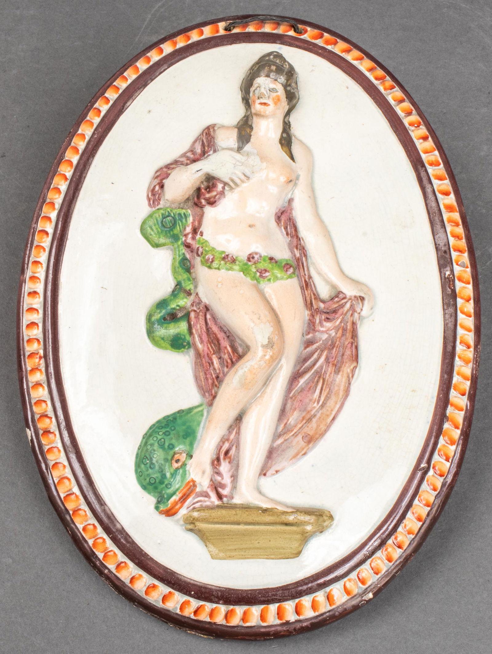 Rare Antique Staffordshire Wall Plaque (1 of 7)