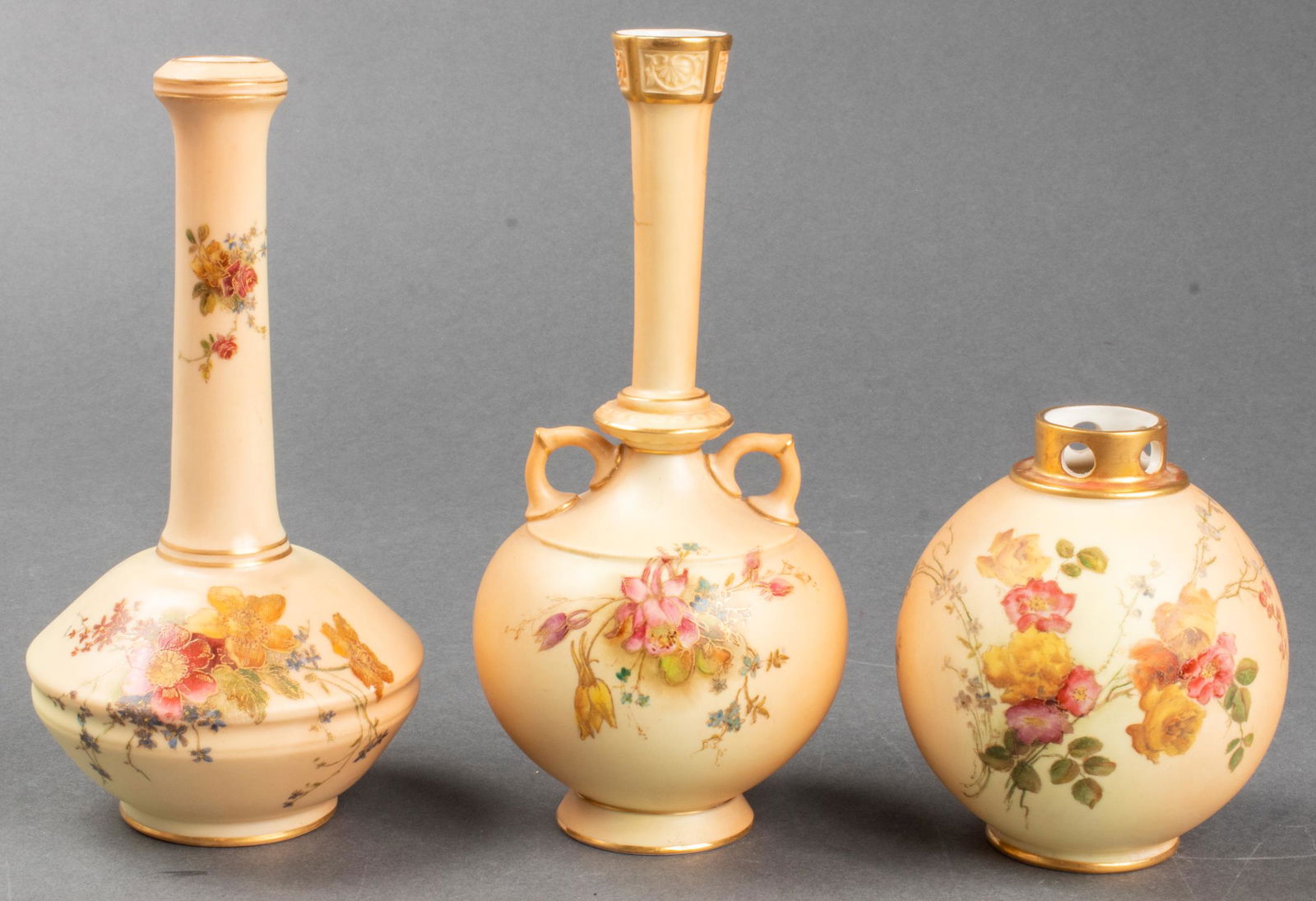 English Royal Worcester Porcelain Vases, 3 (1 of 6)
