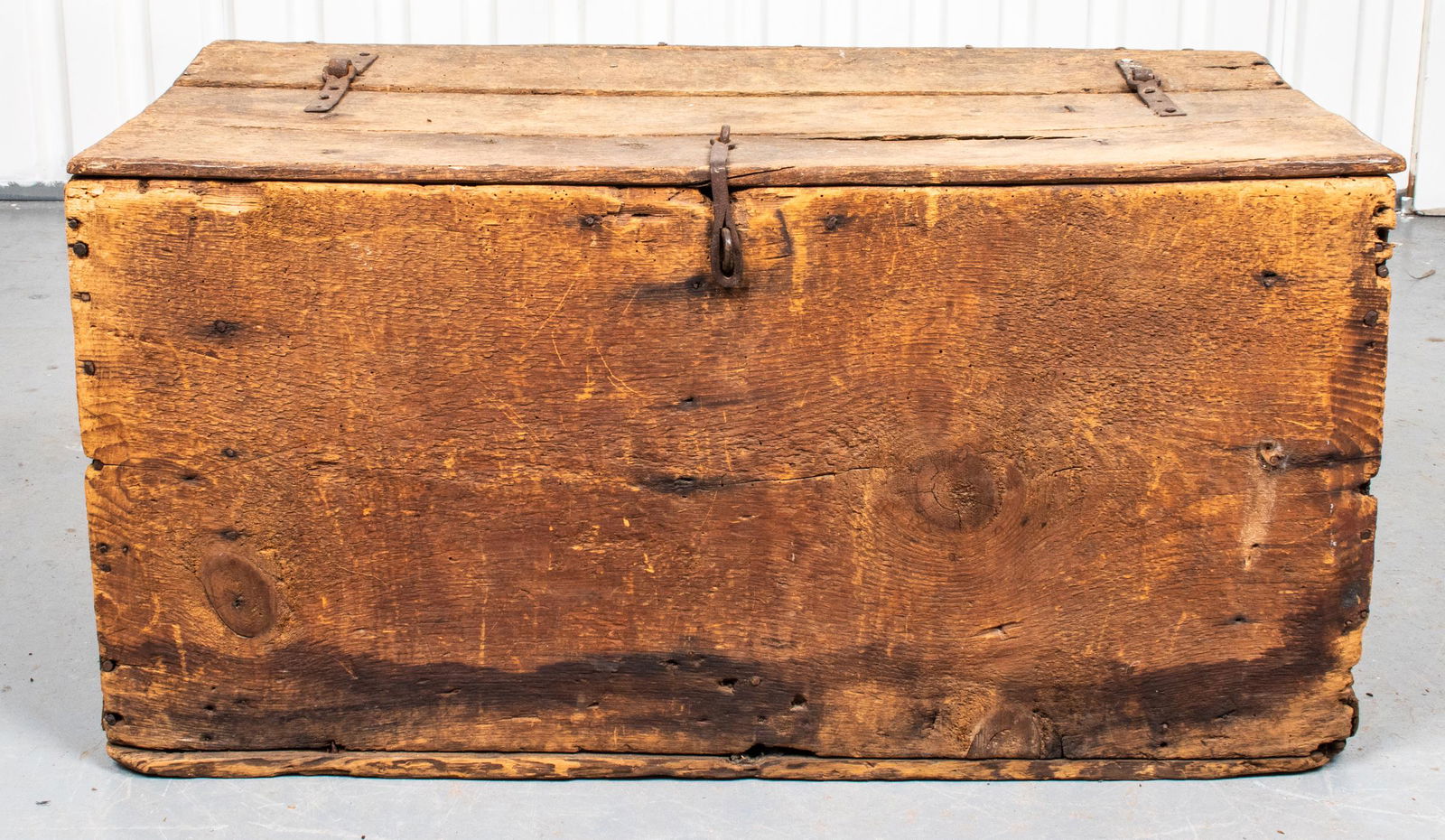 Rustic Pine Storage Chest With Iron Mounts (1 of 7)