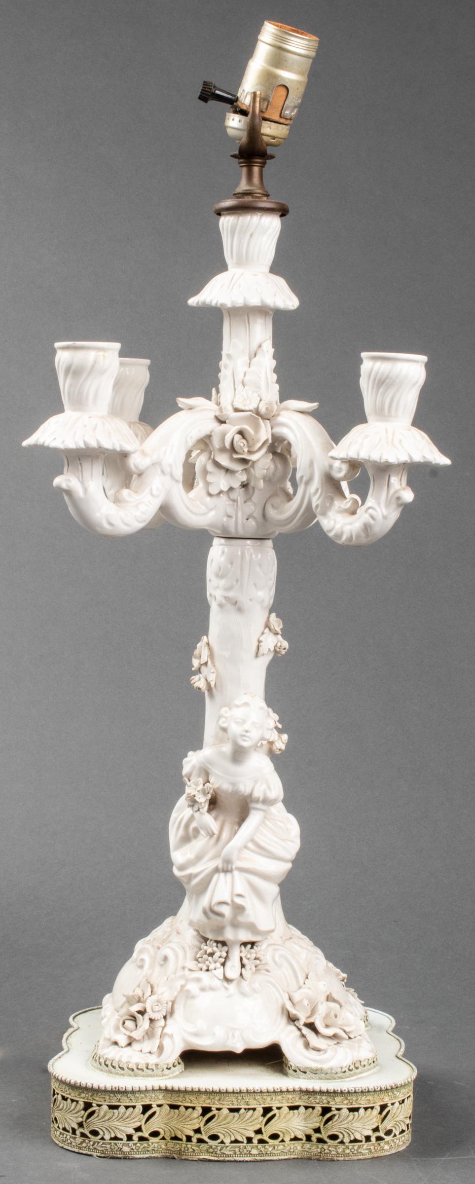 Porcelain Candelabra Lamp (1 of 8)