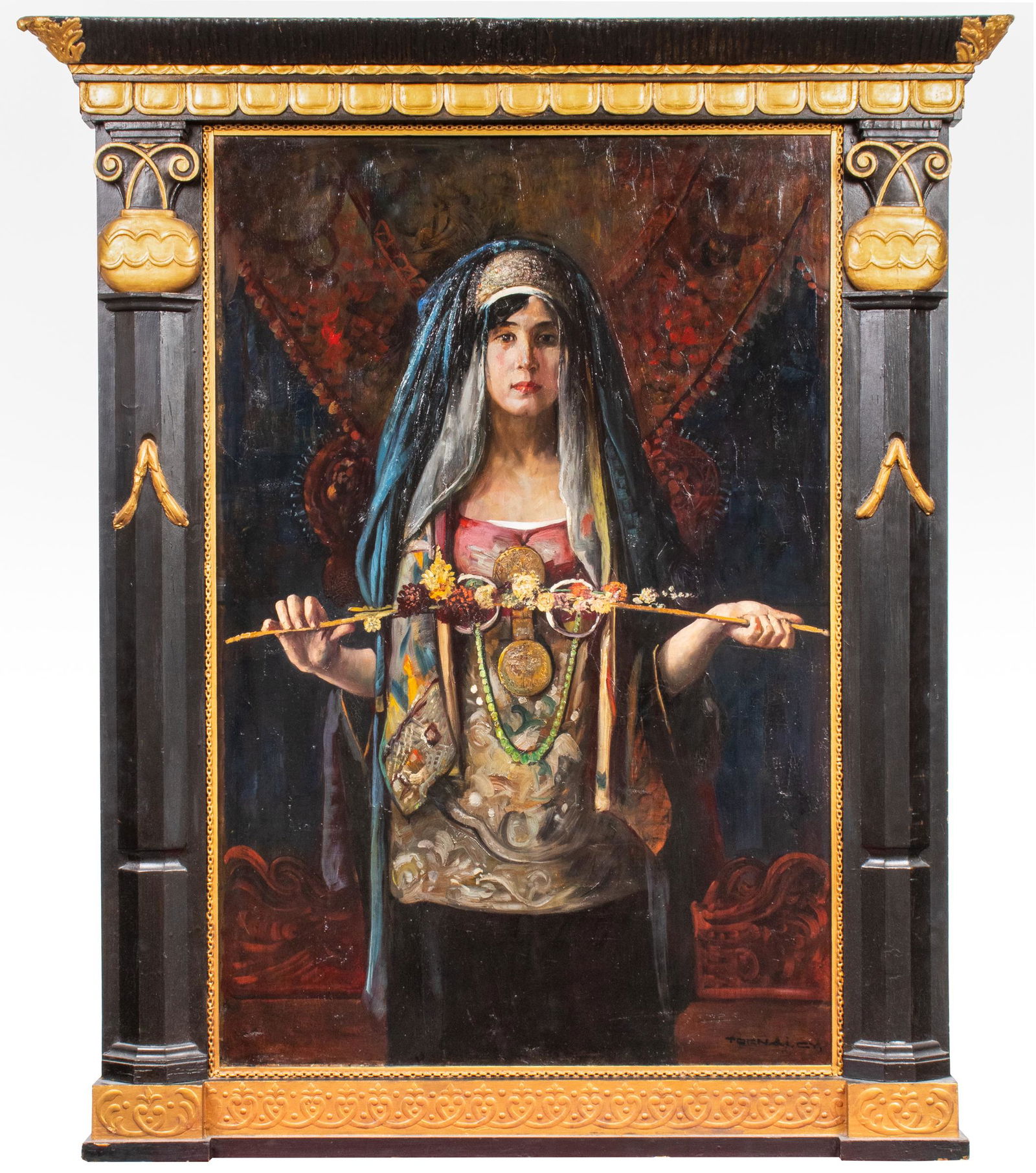 Gyula Tornai "The Moroccan Bride" Oil on Panel (1 of 6)