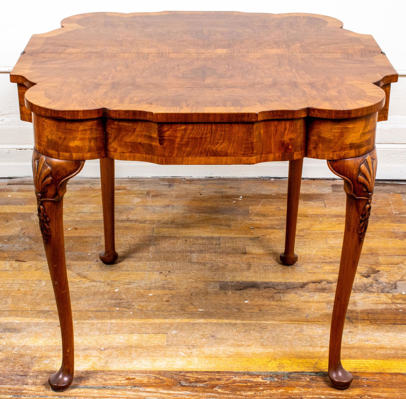 Italian Rococo Style Walnut Game Table (1 of 11)
