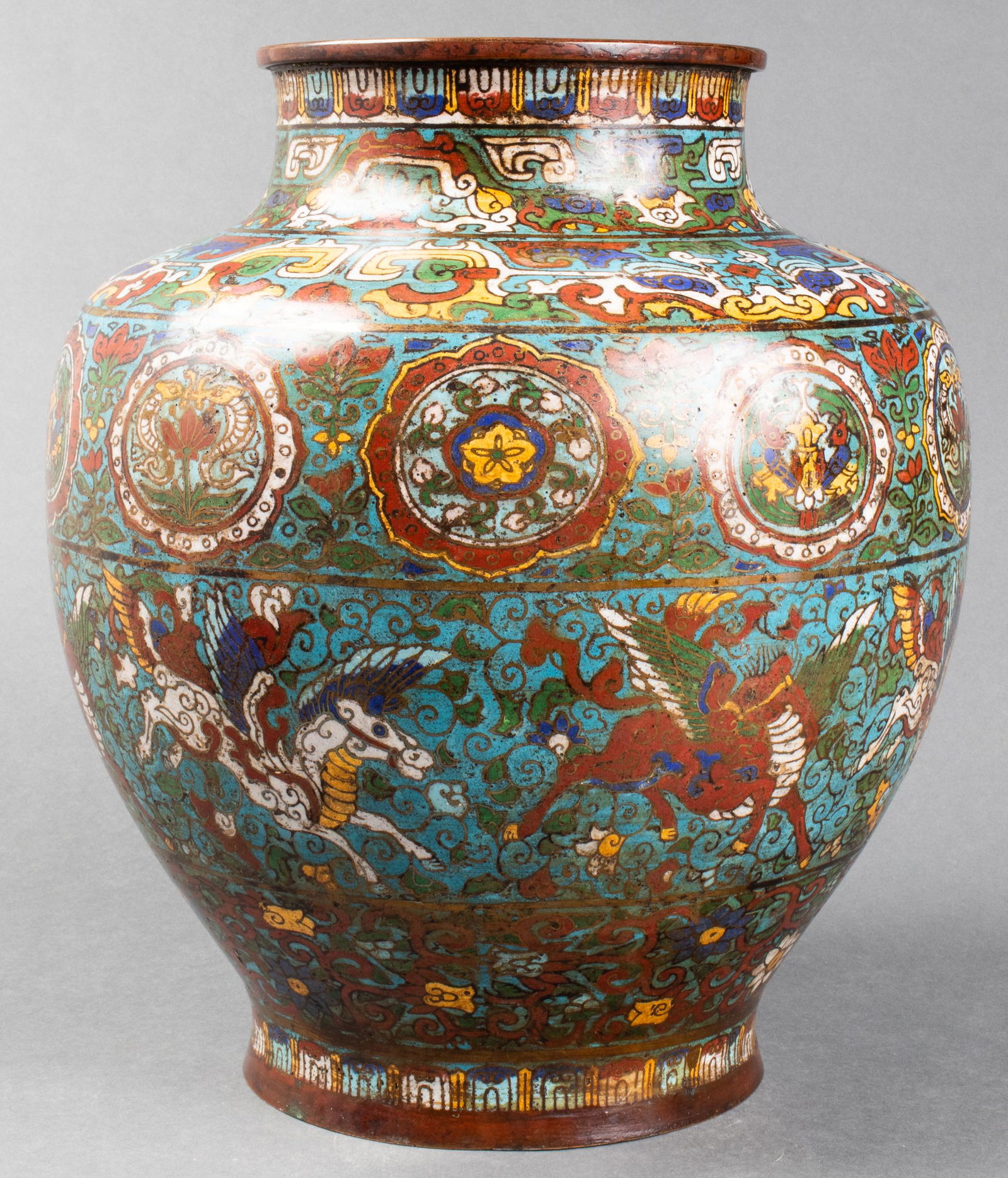 Chinese Ming Dynasty Large Cloisonne Enamel Vase (1 of 13)