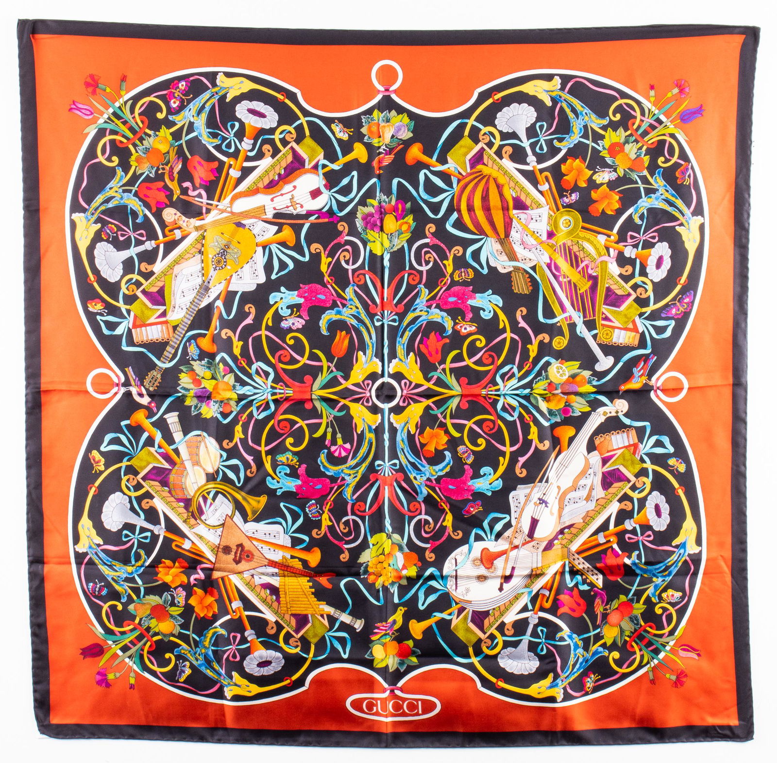 Gucci Musical Instrument Motif Silk Scarf (1 of 6)