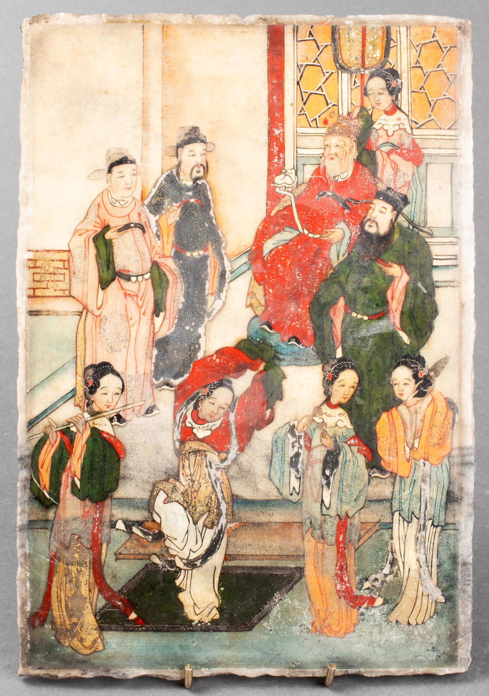 Chinese Paint Decorated Marble Tablet (1 of 10)
