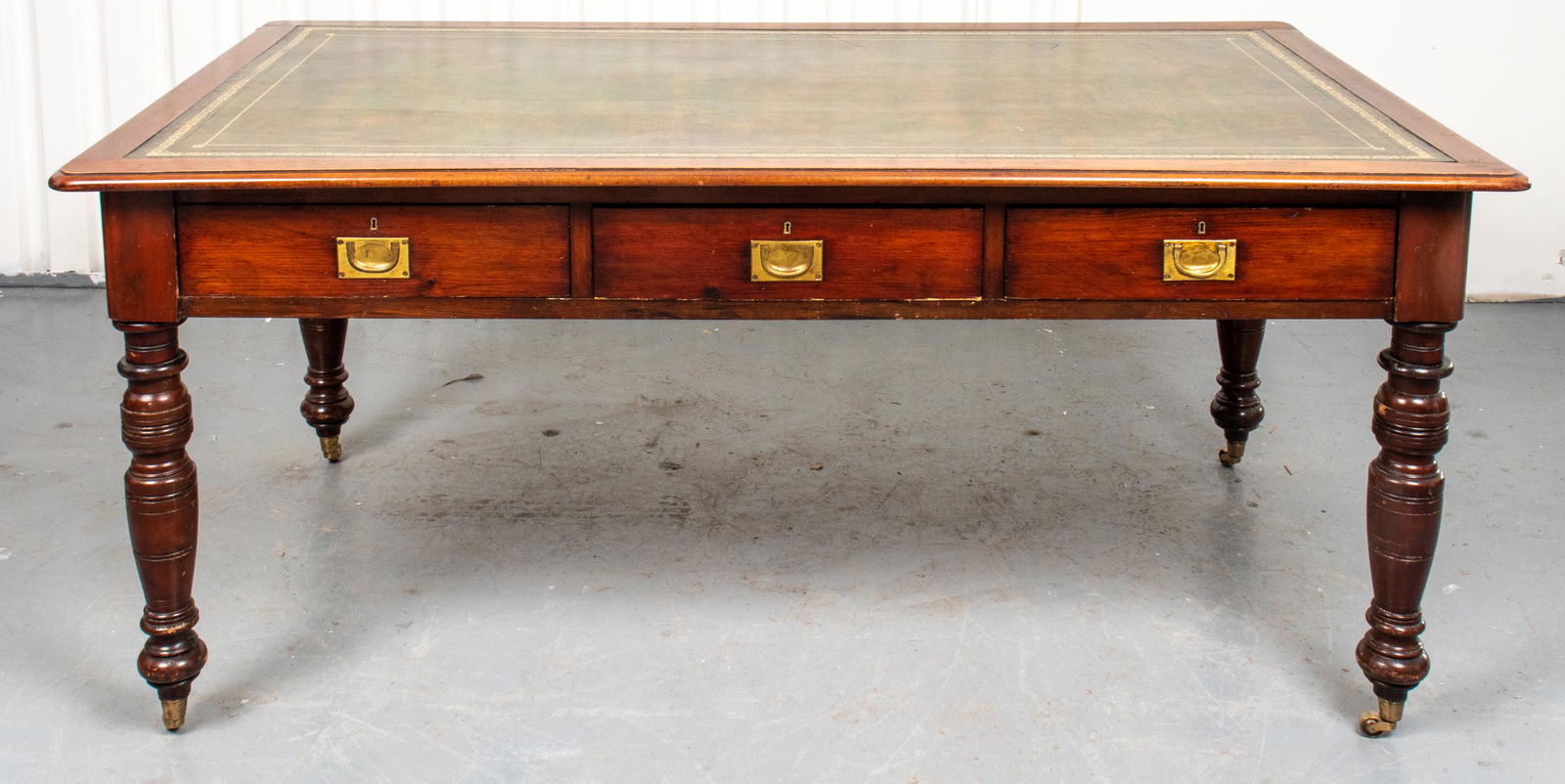 English Mahogany Campaign Desk (1 of 7)