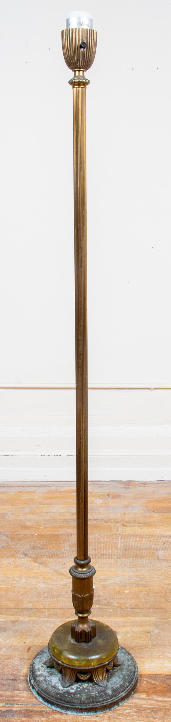 Art Deco Onyx & Metal Floor Lamp (1 of 8)