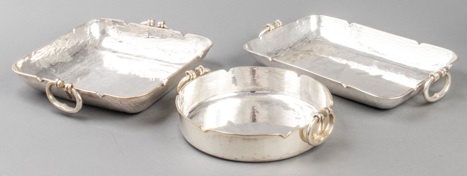 Silverplate Serving Dishes with Handles, 3 Pcs. (1 of 2)